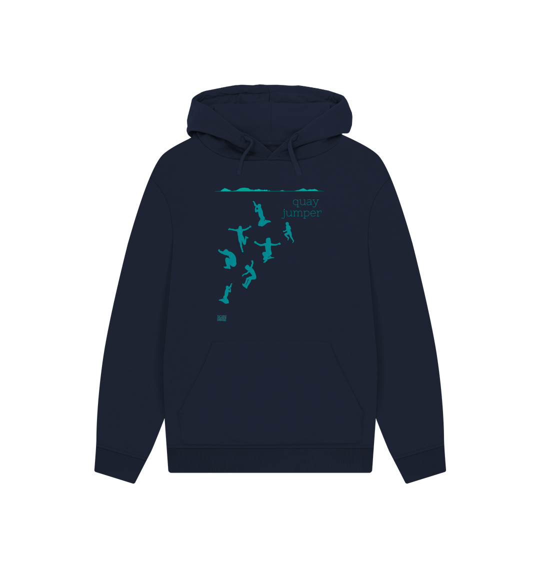 Navy Printed Hoody
