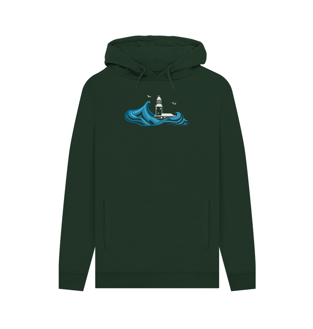 Evergreen Round Island Men's Hoodie (plain back)