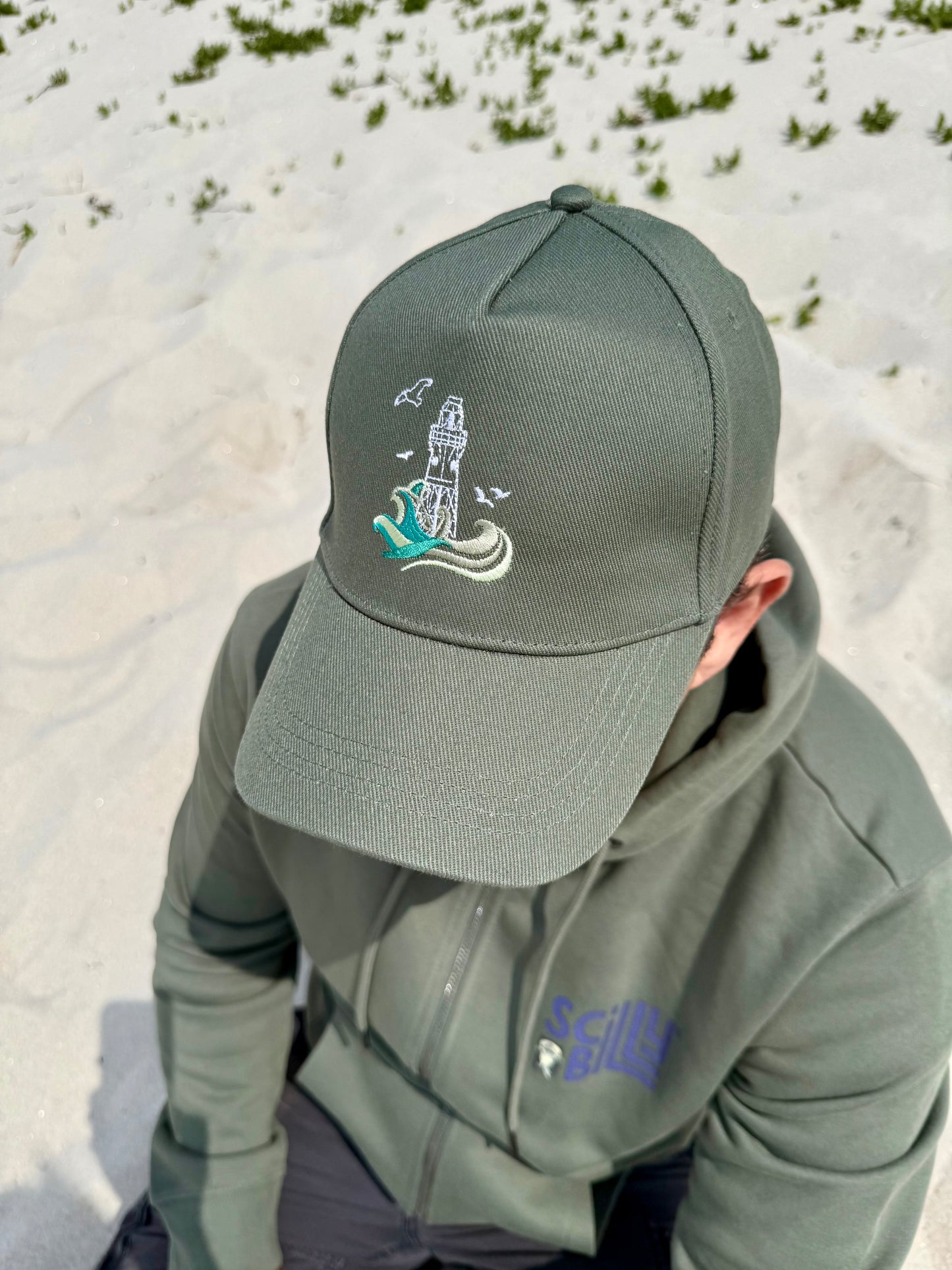 Peninnis Lighthouse Embroidered Cap - Khaki