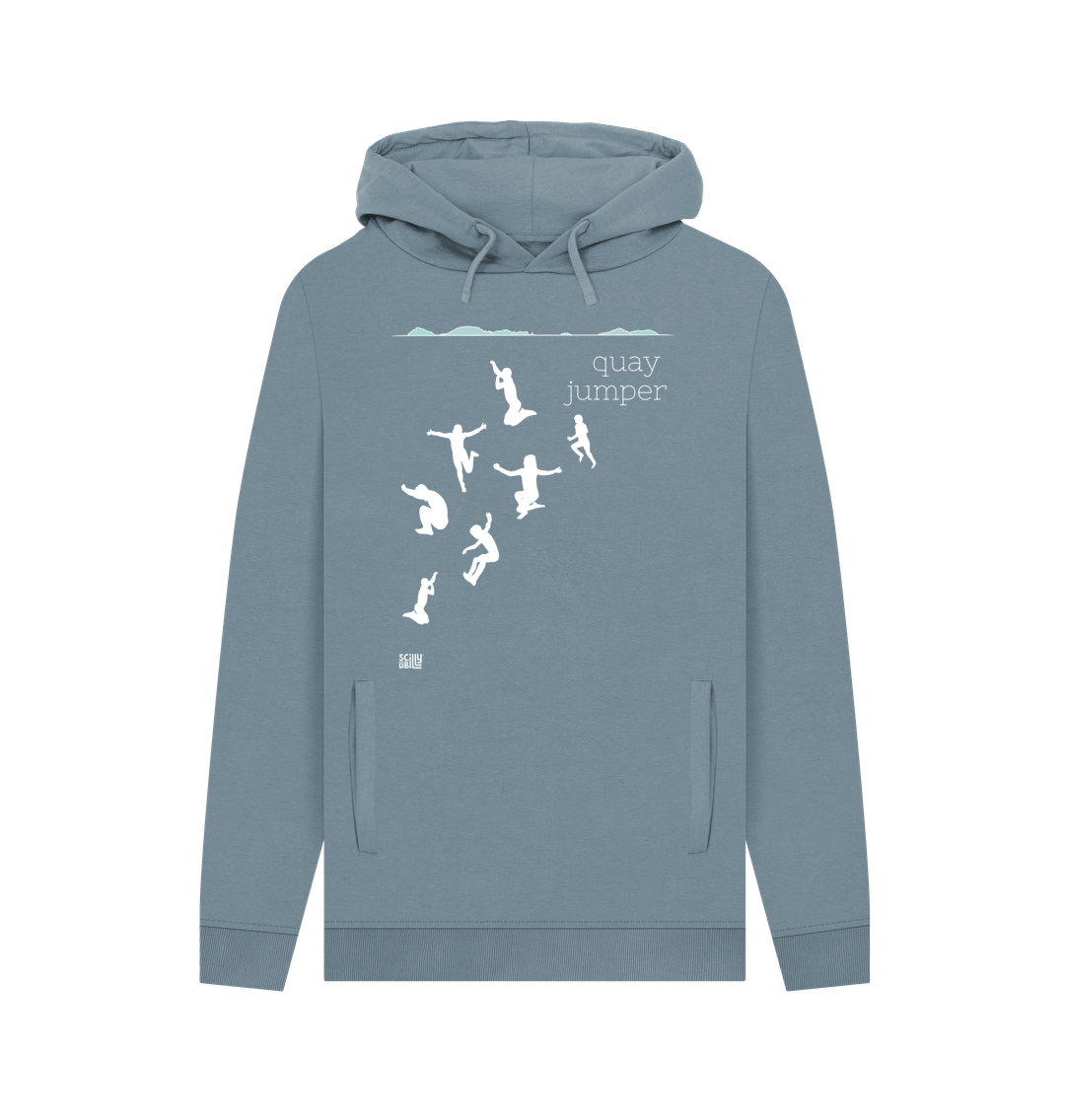 Stone Blue Printed Hoody