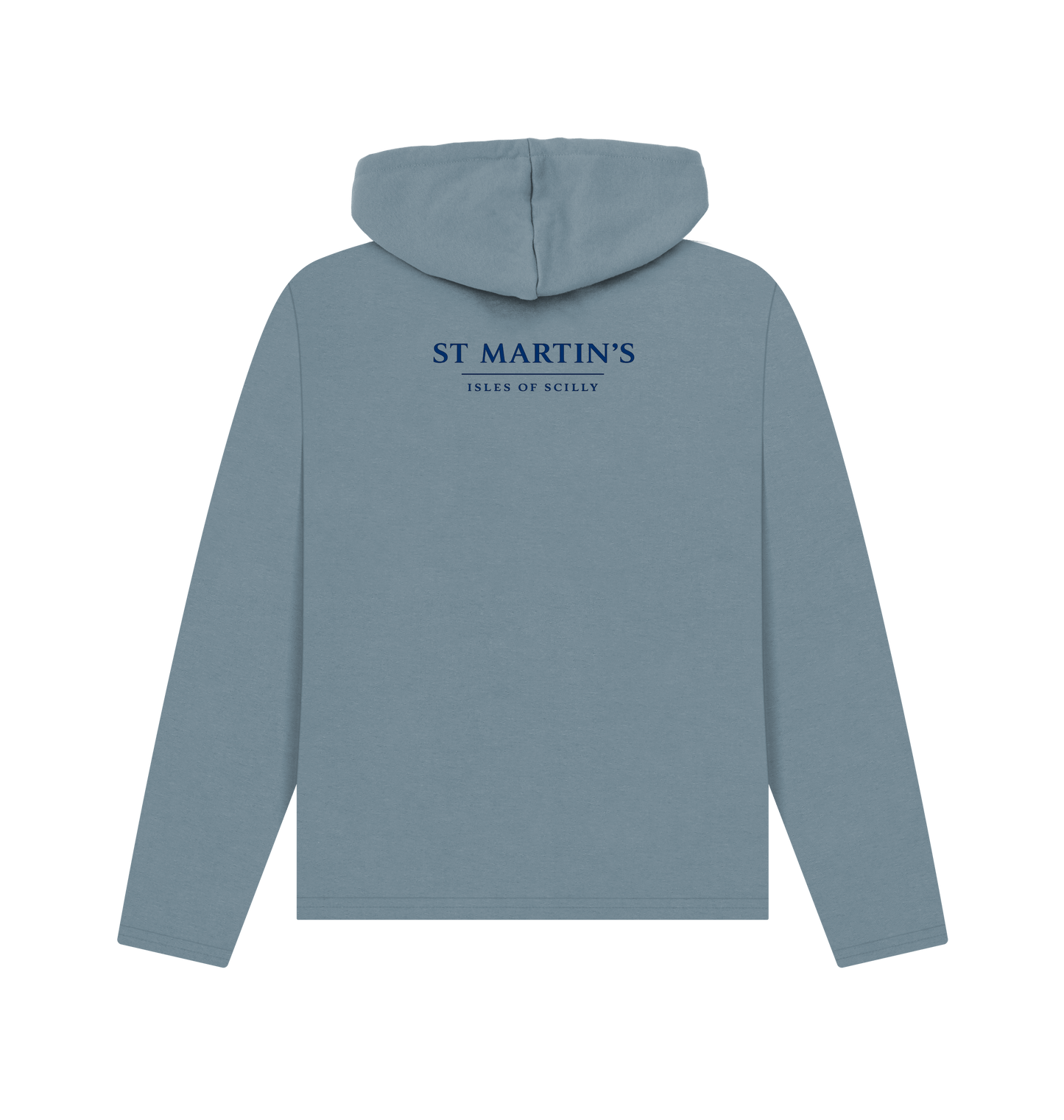 Stone Blue Printed Hoody Back