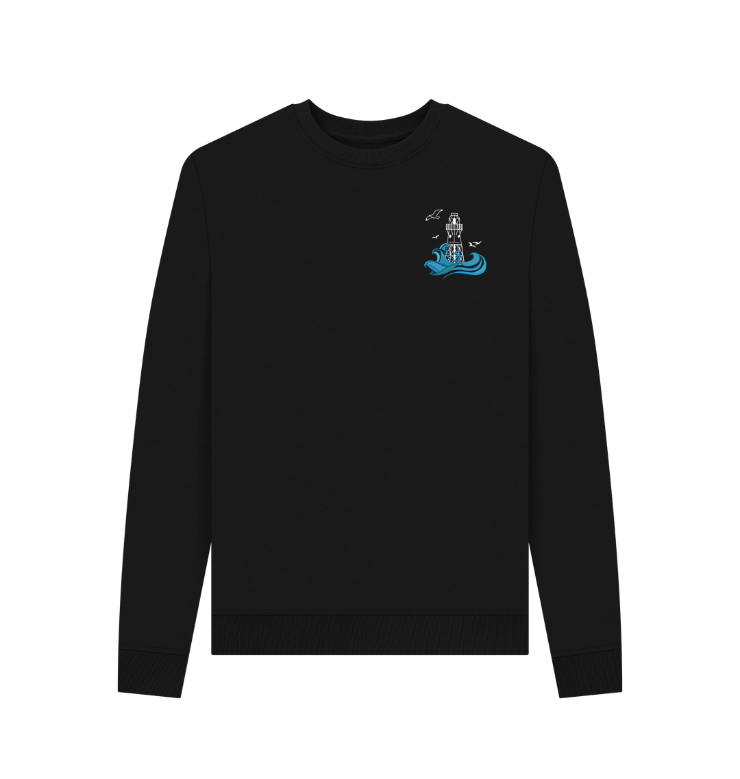 Black Recycled Printed Sweater