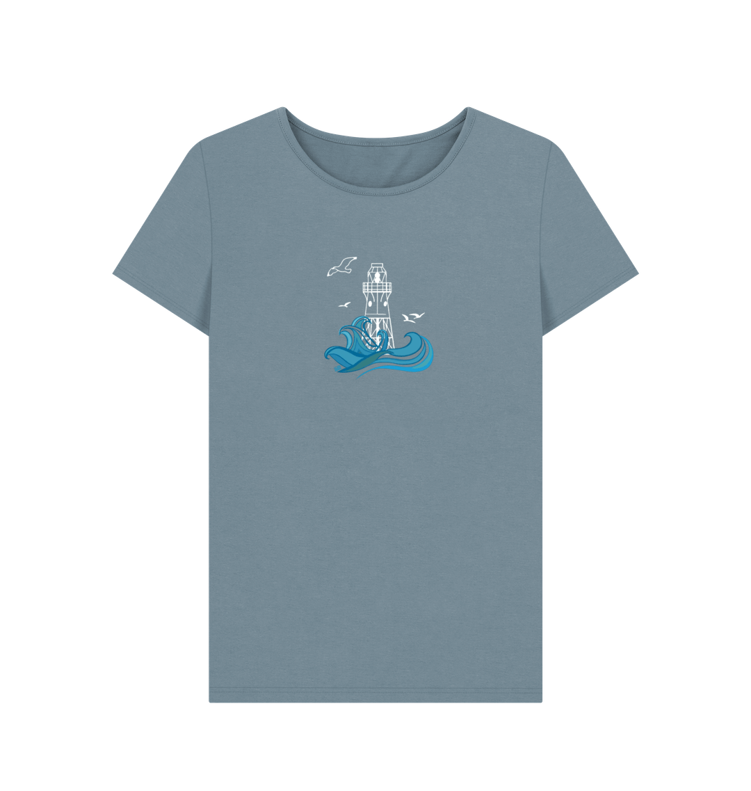 Stone Blue Printed T-shirt