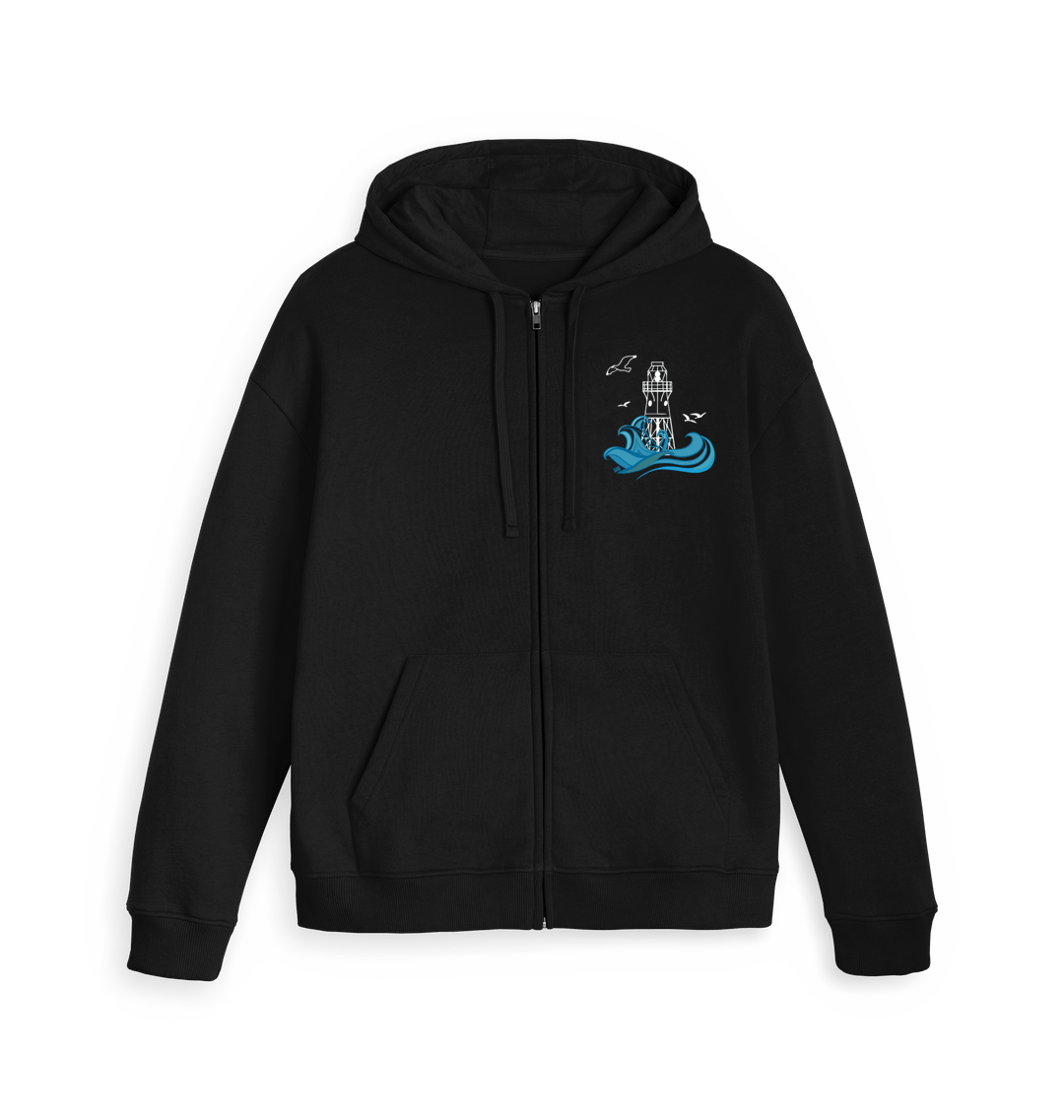 Black Zip hoody Front