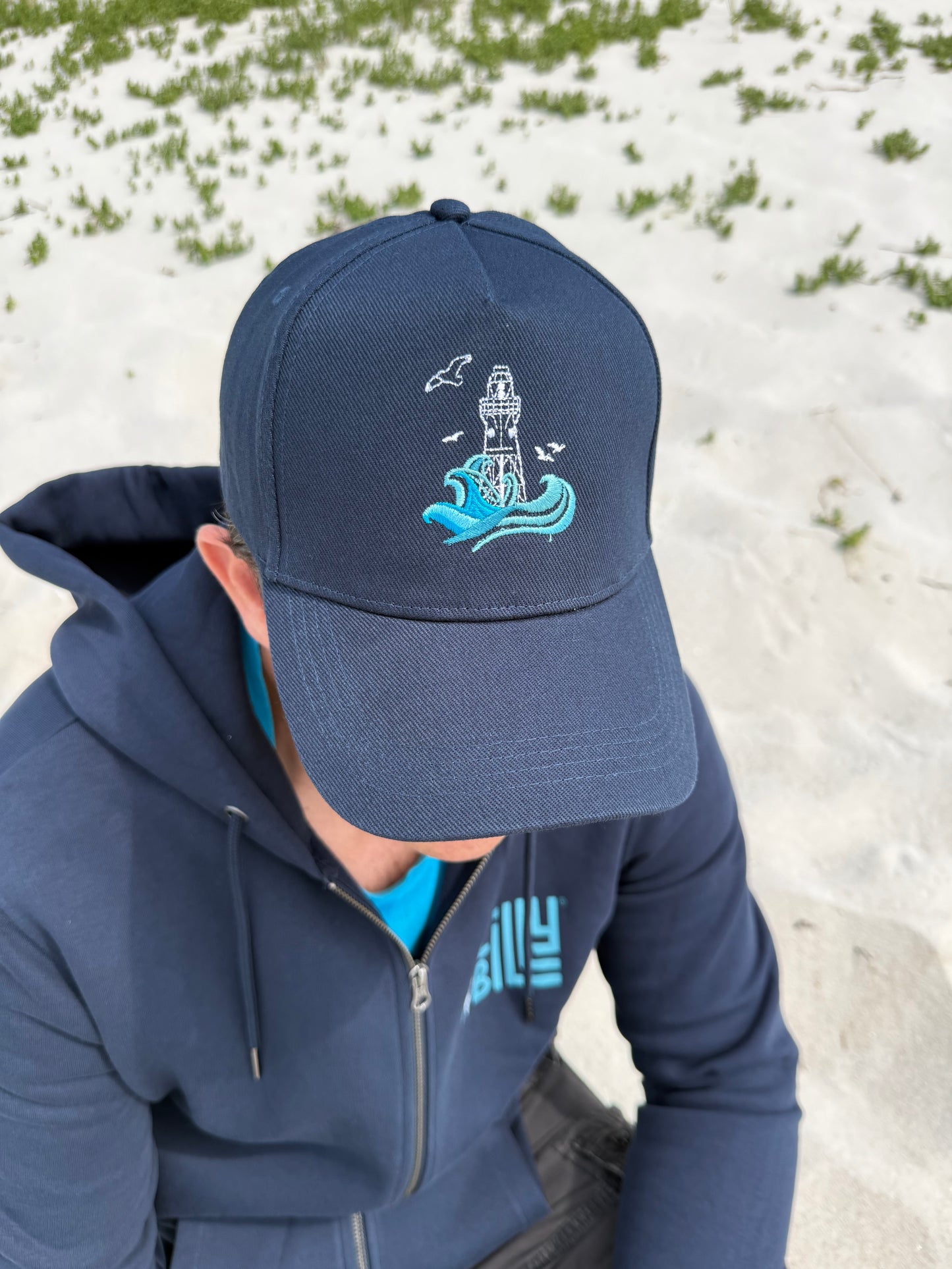 Peninnis Lighthouse Embroidered Cap - Navy