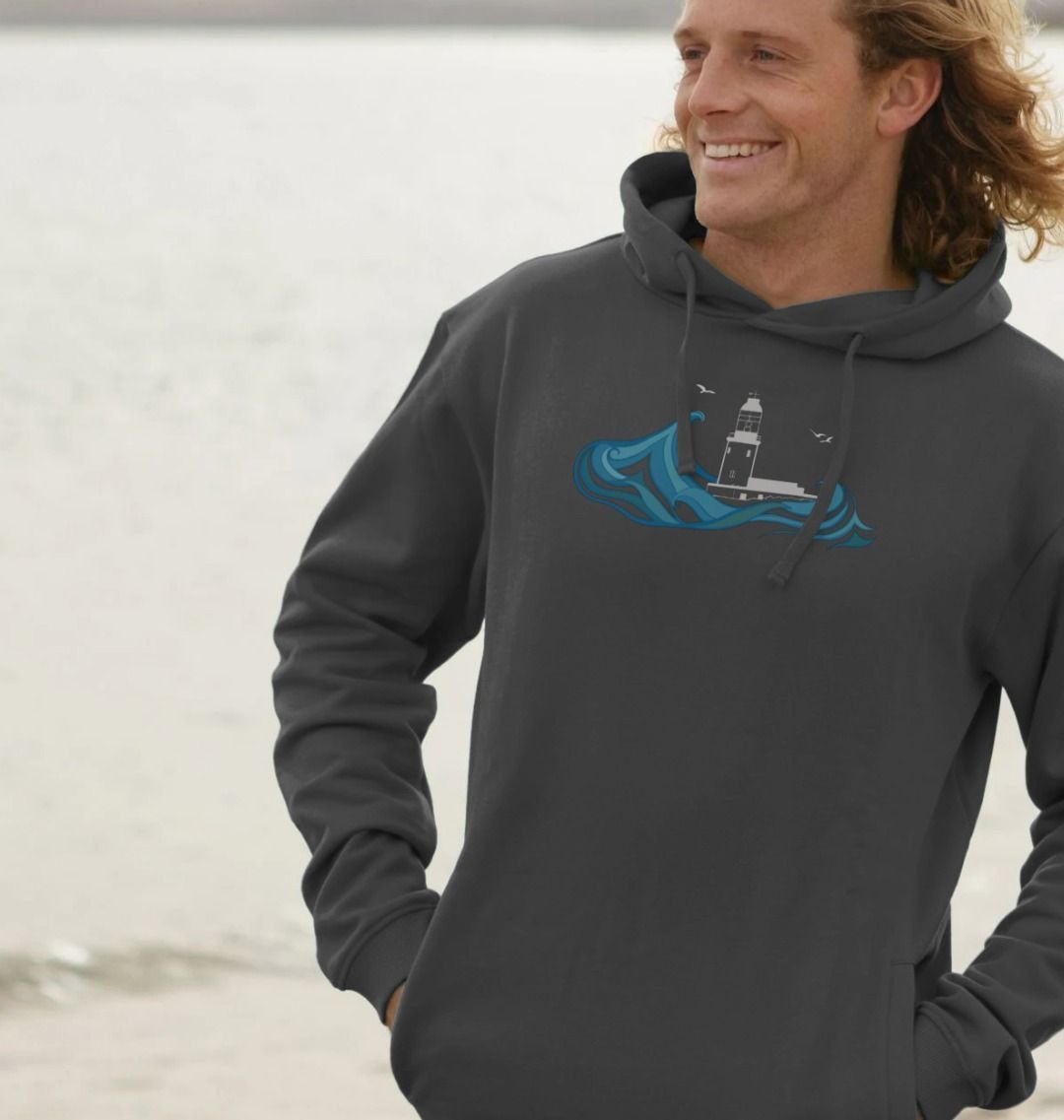 Round Island Men's Hoodie (plain back)