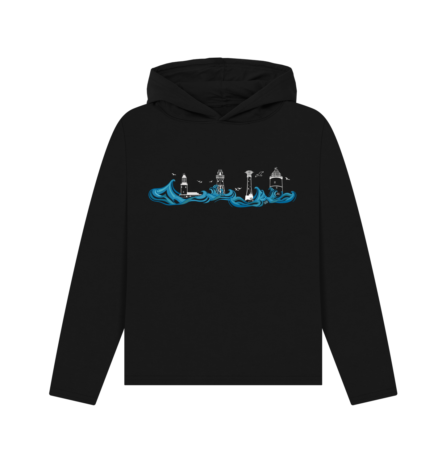 Black Recycled Hoody Front