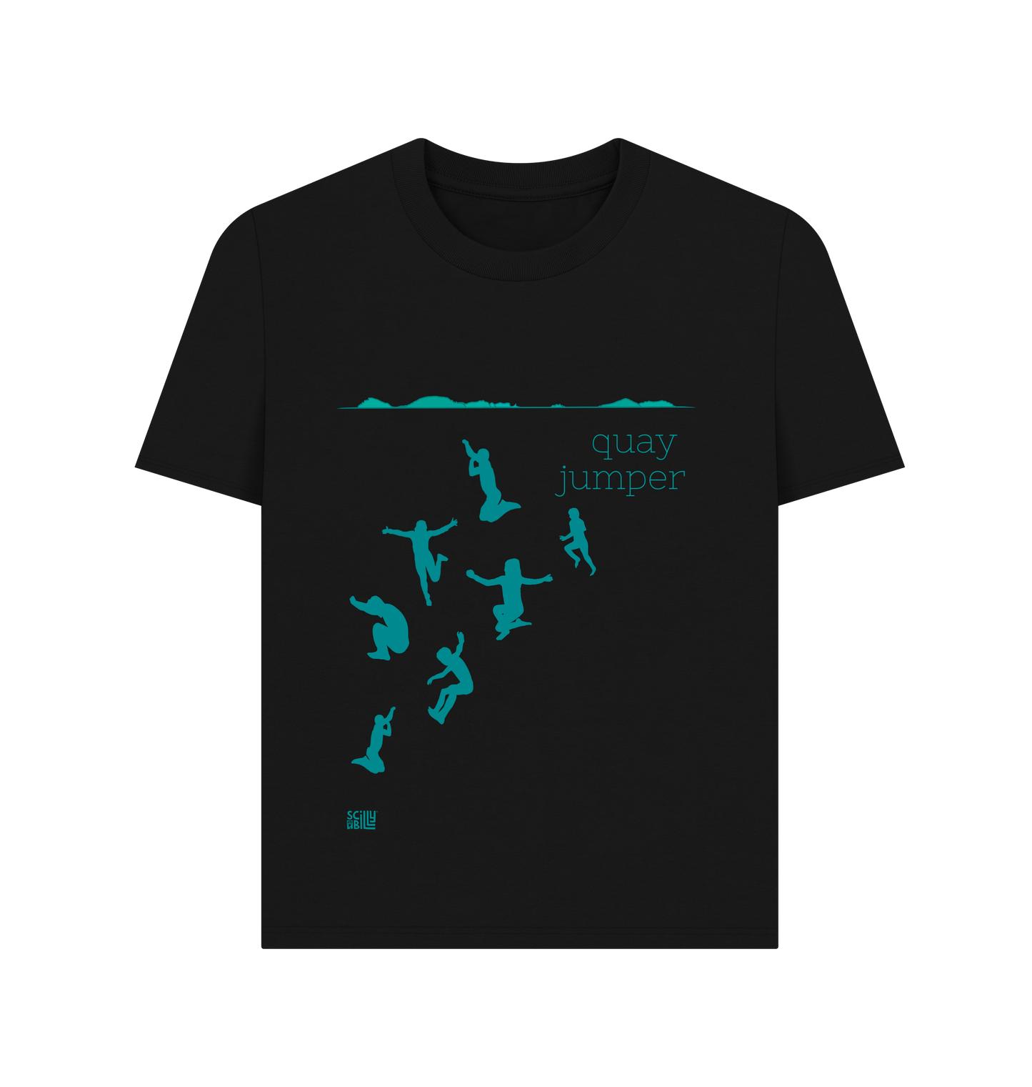 Black Printed T-shirt Front