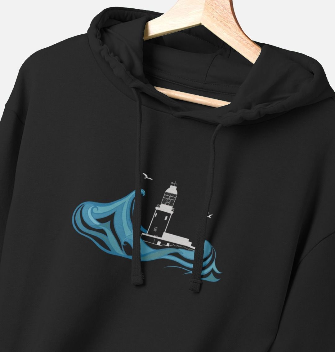 Round Island Men's Hoodie (plain back)