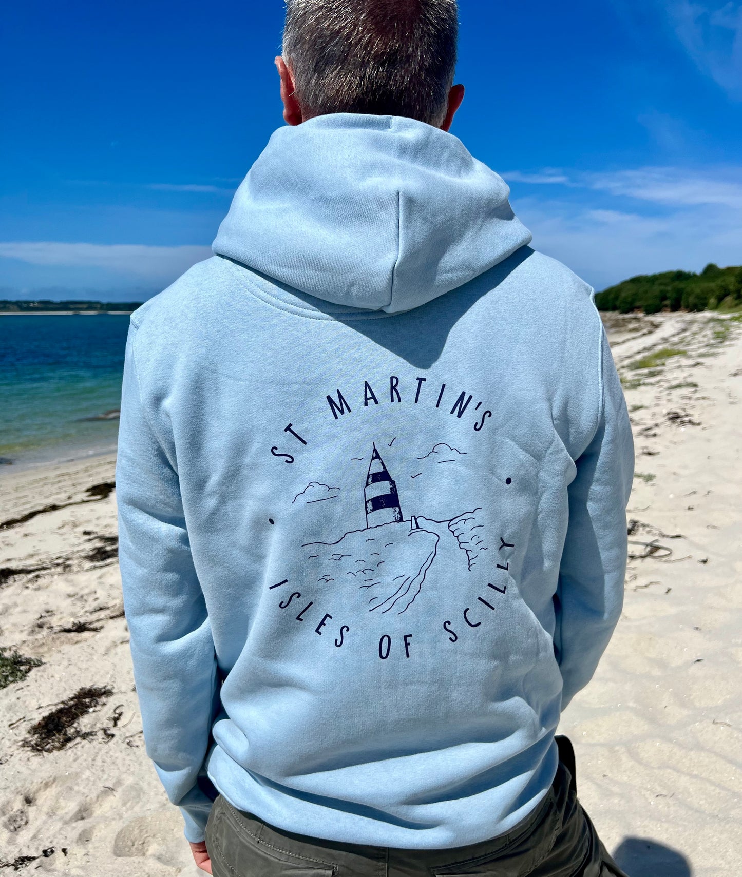 'St Martins' Organic Hoodie - Aquamarine