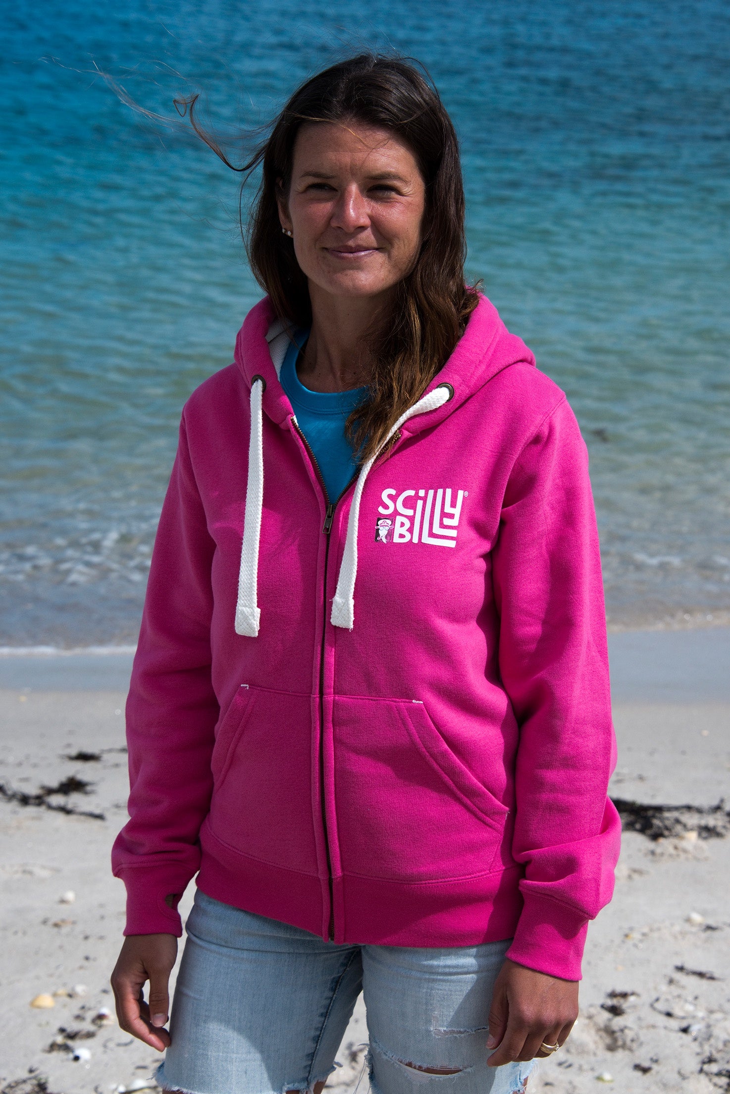 Fuchsia Pink Hoodie Scilly Billy