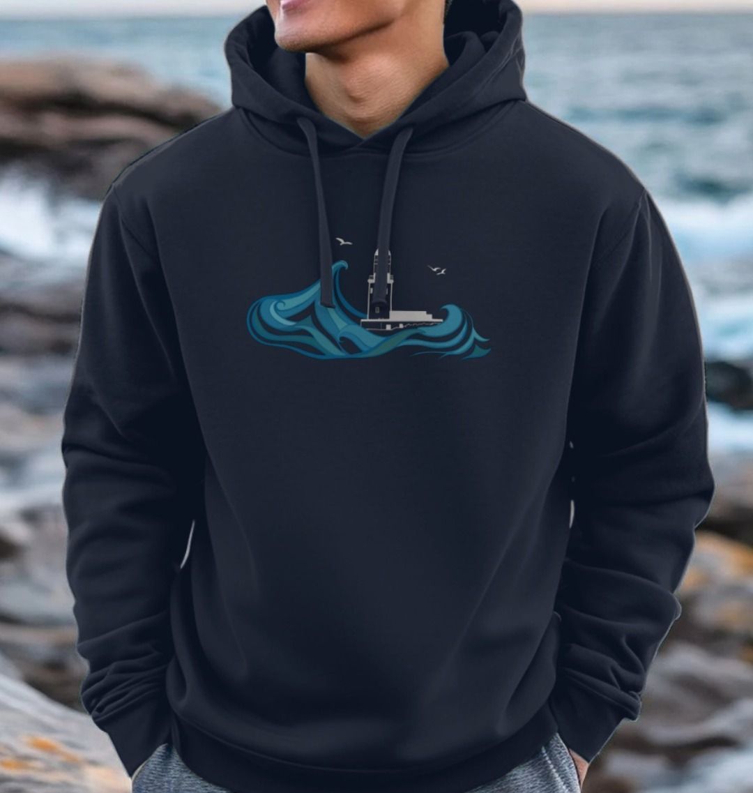 Round Island Men's Hoodie (plain back)