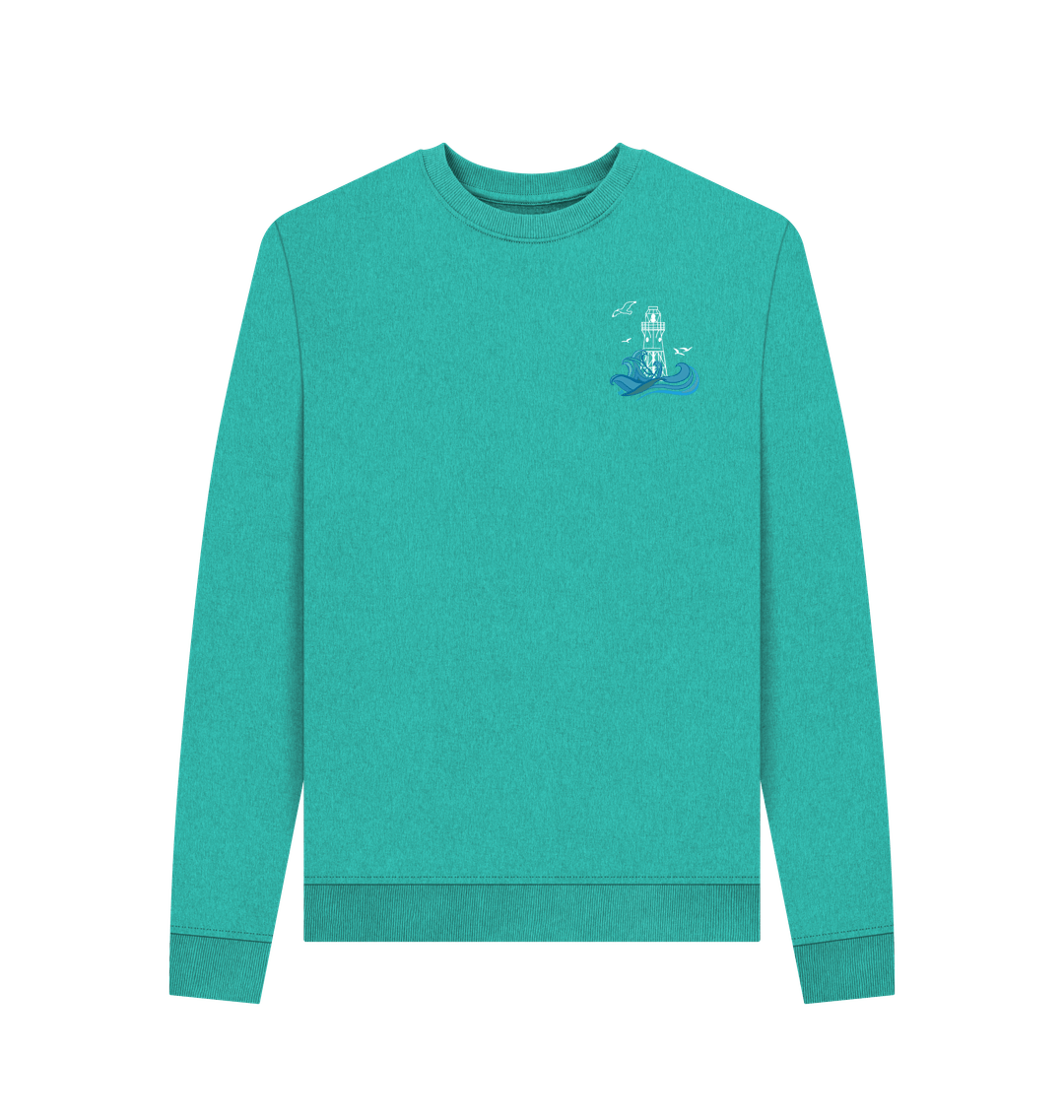 Seagrass Green Recycled Printed Sweater
