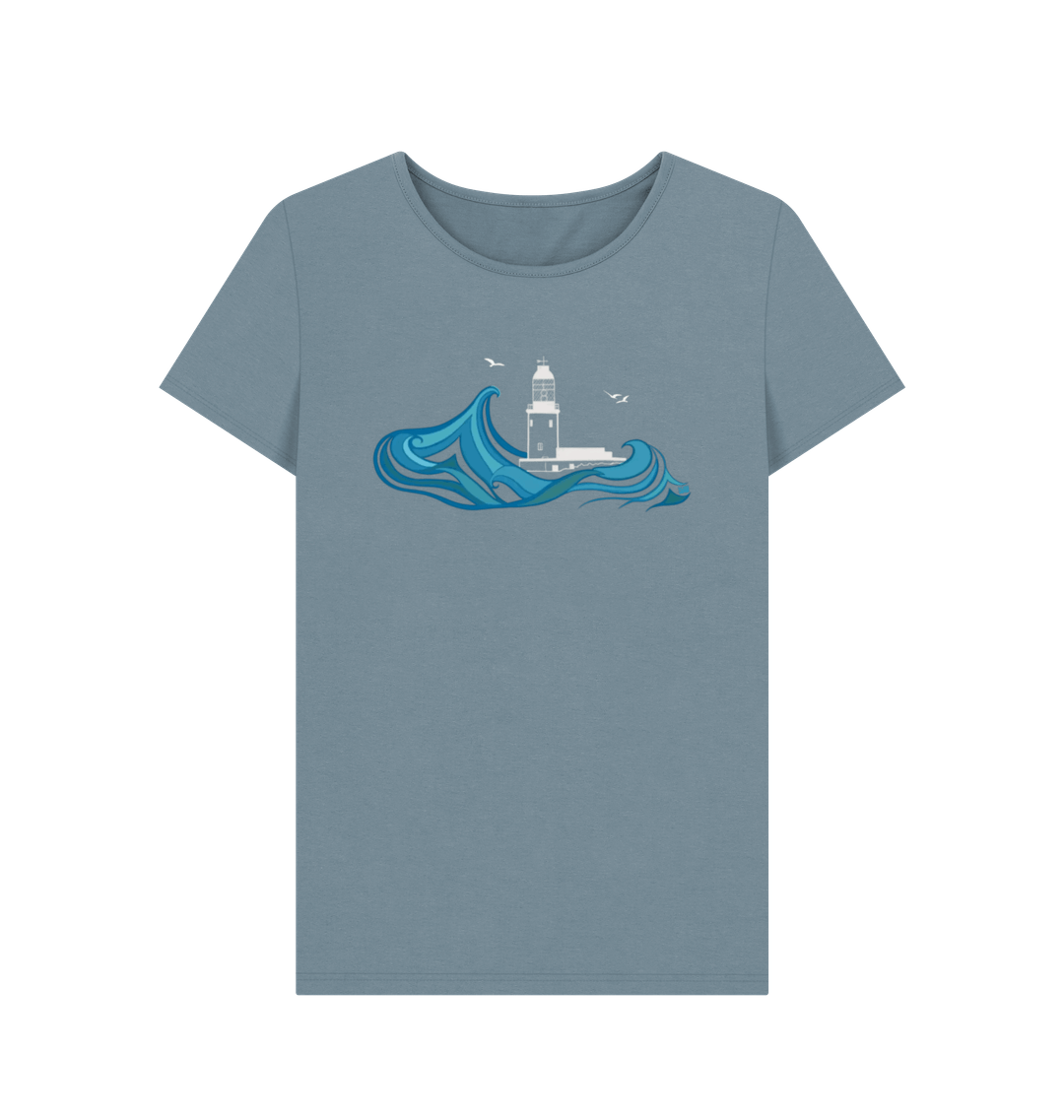 Stone Blue Printed T-shirt