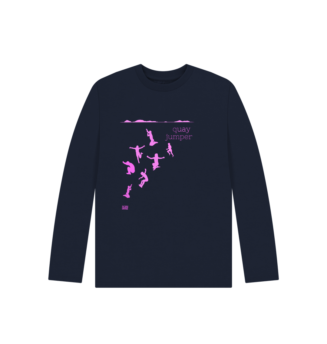 Navy Blue Printed Kids T-Shirt