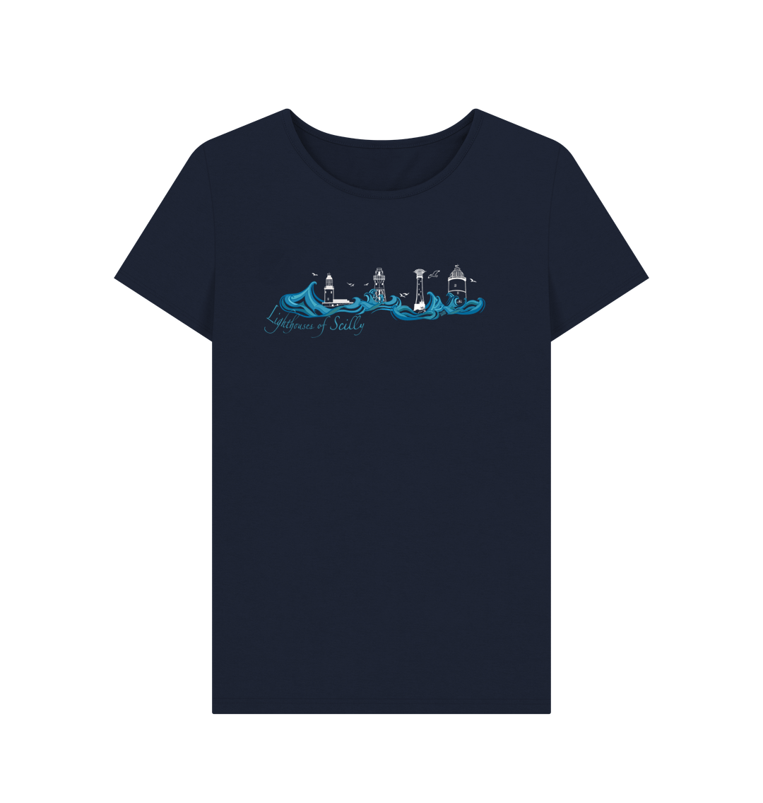 Navy Blue 'Lighthouses of Scilly' Women\u2019s Tee