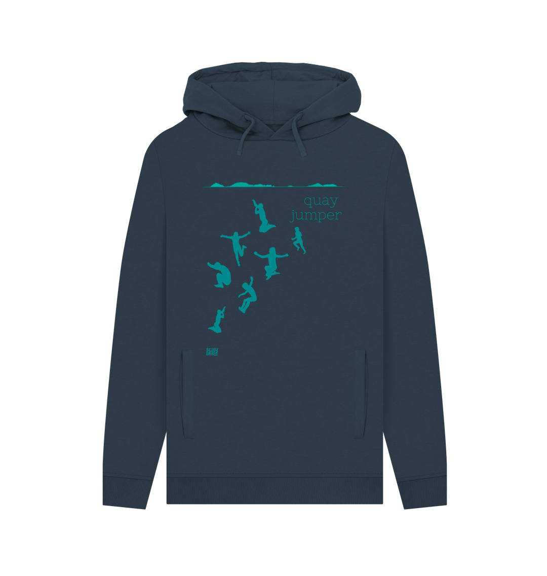 Navy Printed Hoody