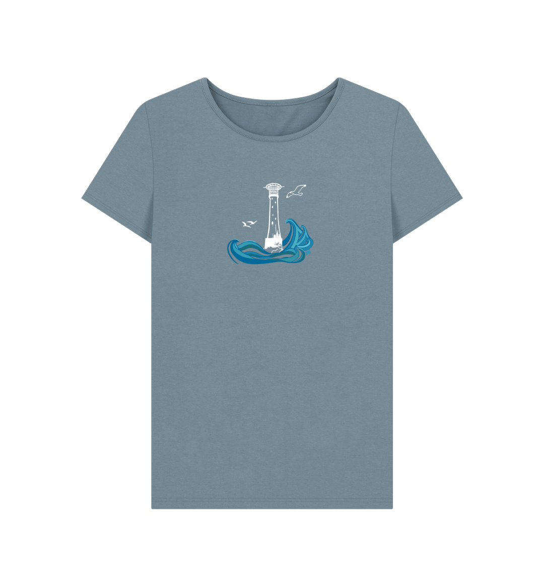 Stone Blue Printed T-shirt
