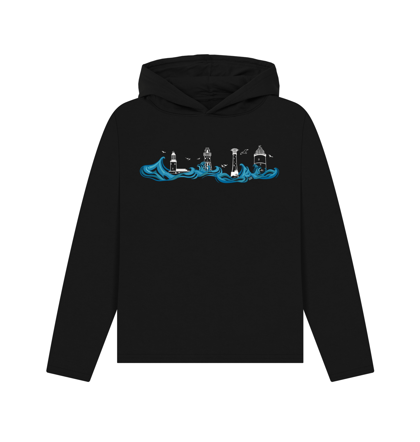 Black Recycled Hoody Front