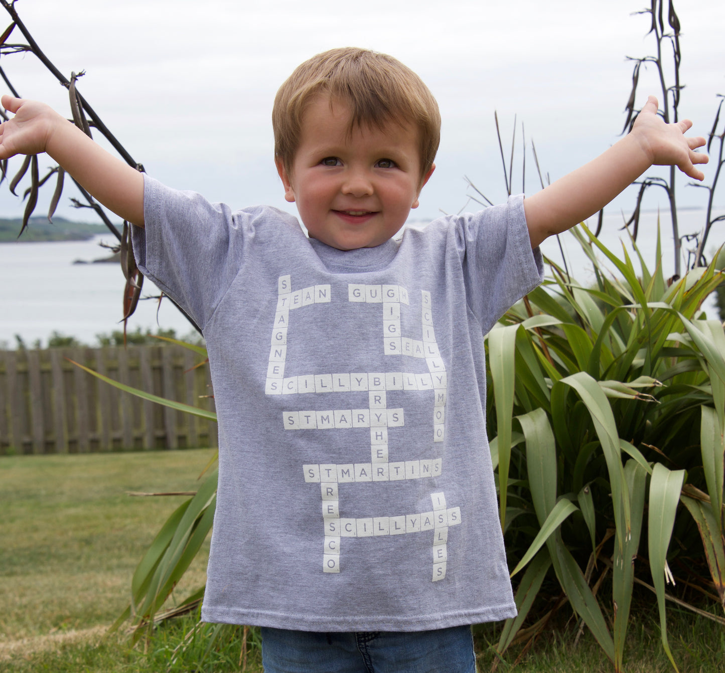Kids' Scrabble Tee - Grey