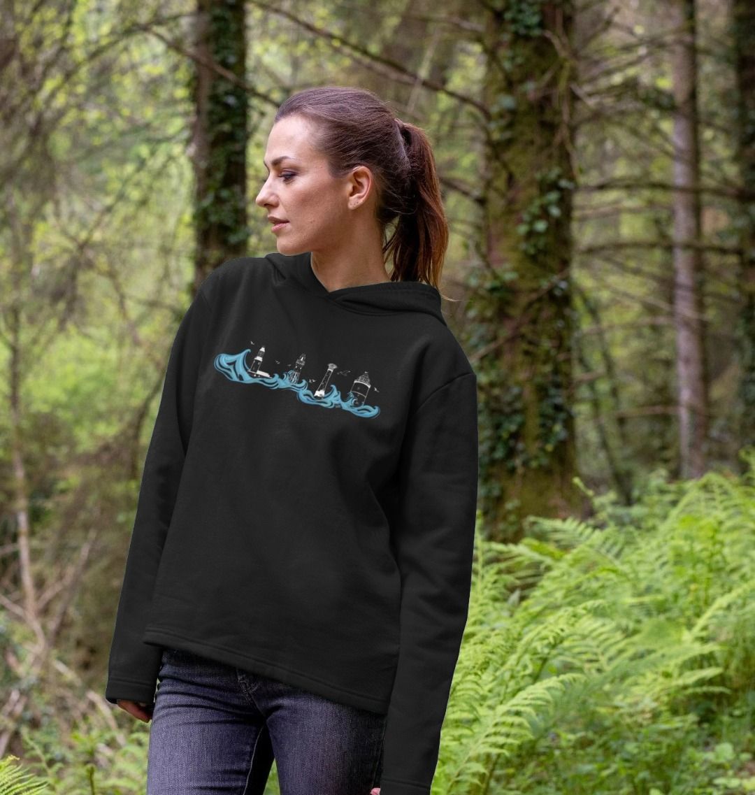 Lighthouses Remill® Relaxed Fit Women's Hoodie