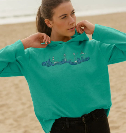Lighthouses Remill® Relaxed Fit Women's Hoodie