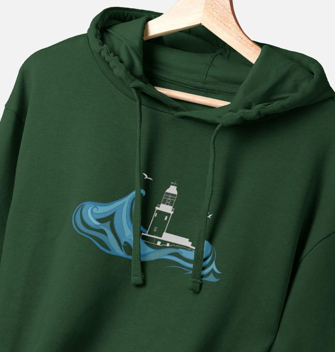 Round Island Men's Hoodie (plain back)