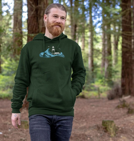 Round Island Men's Hoodie (plain back)