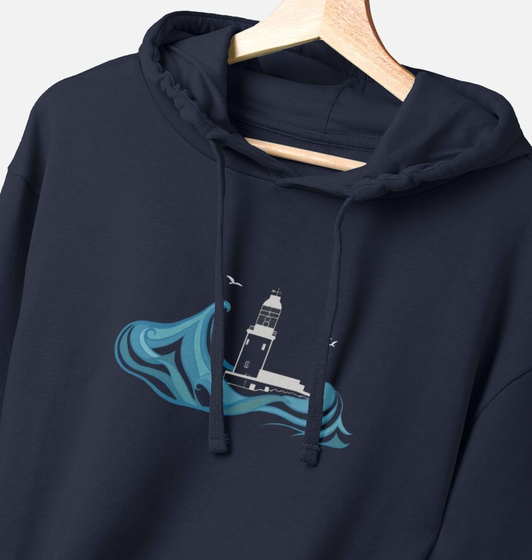 Round Island Men's Hoodie (plain back)