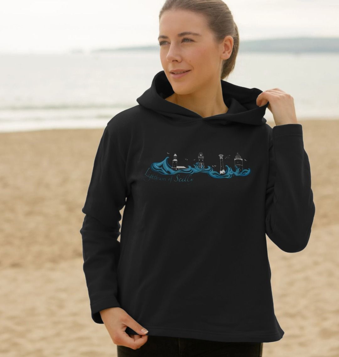 'Lighthouses of Scilly' Women's Relaxed Fit Hoodie