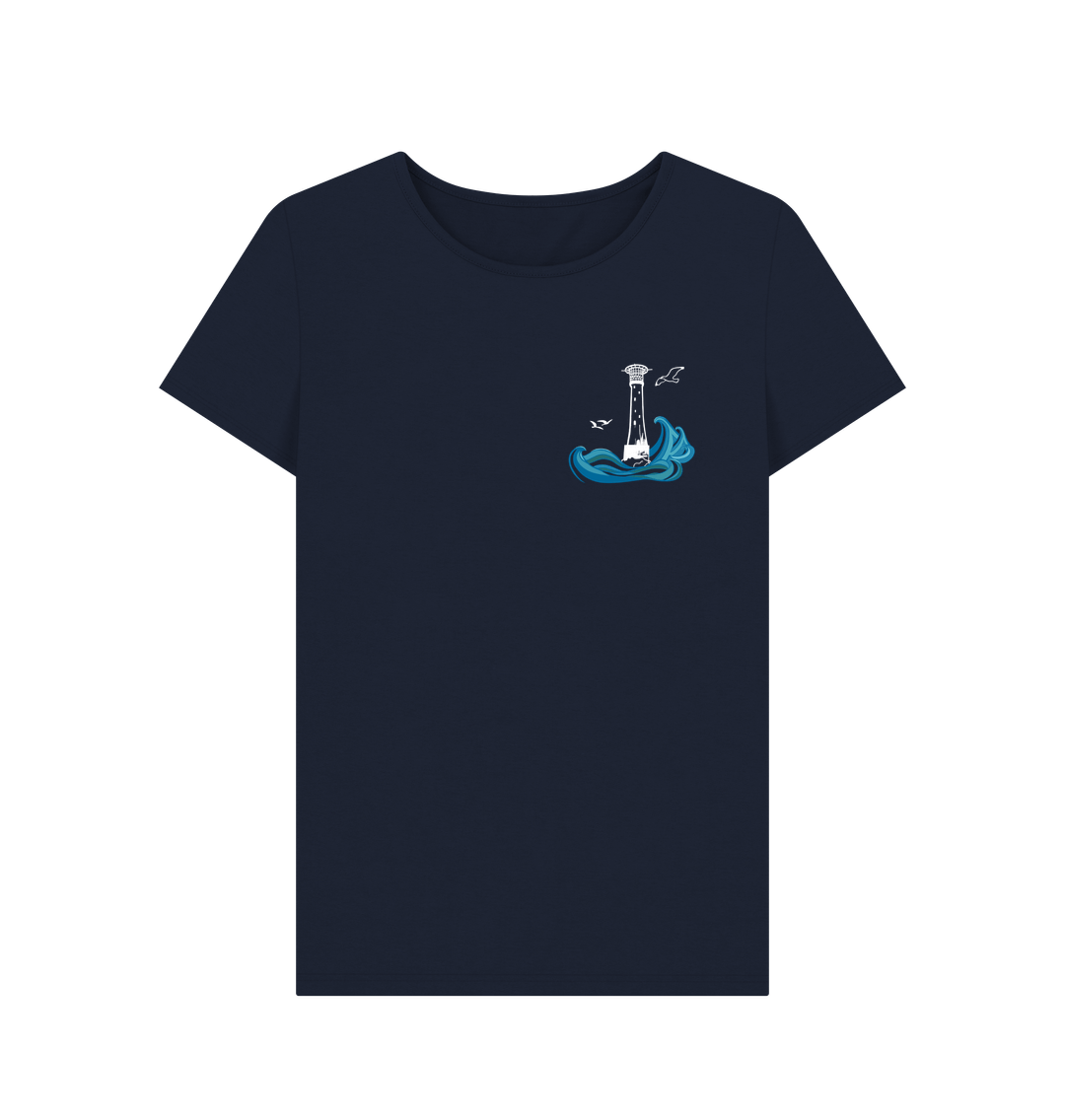 Navy Blue Bishop Rock Women's Tee