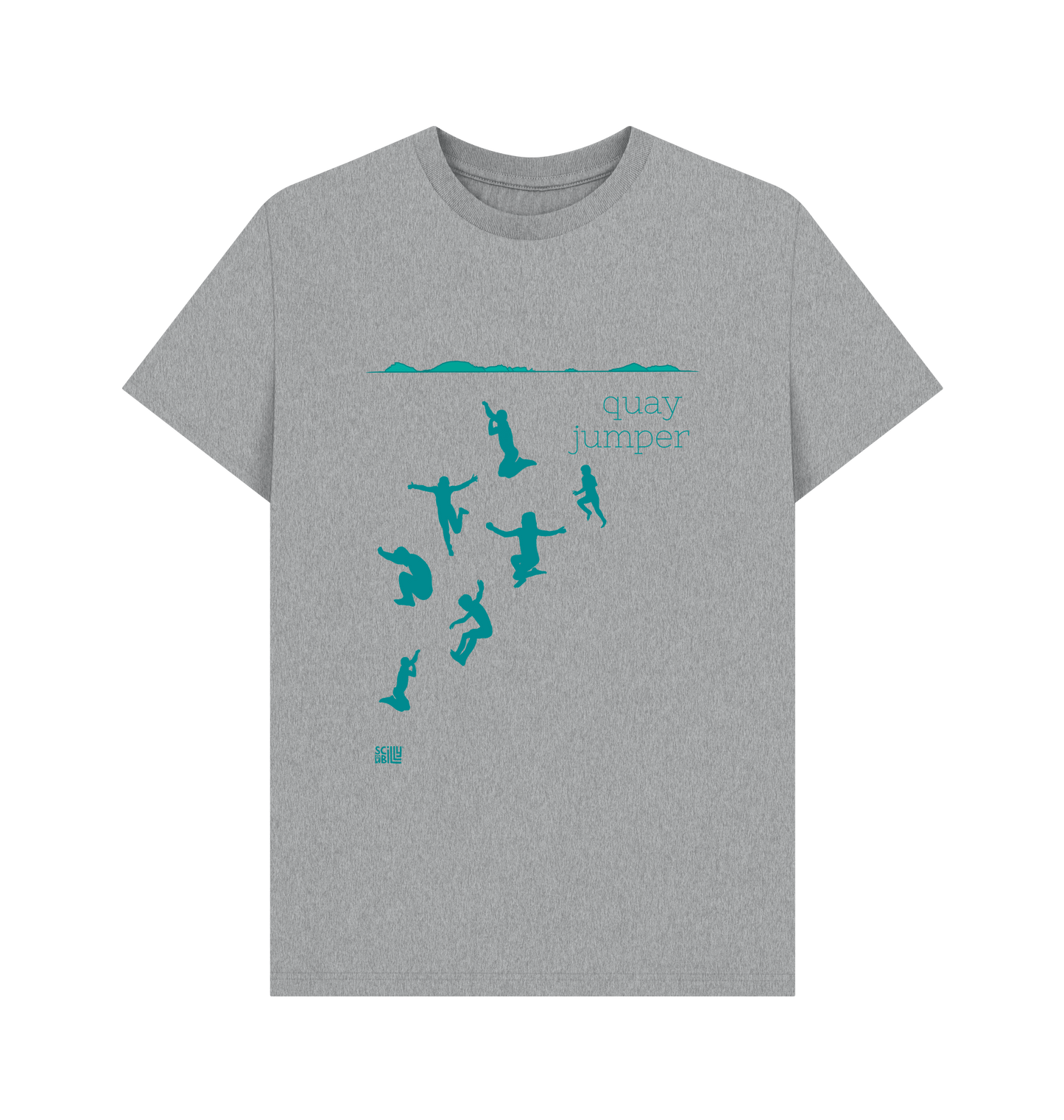 Athletic Grey Printed T-shirt Front