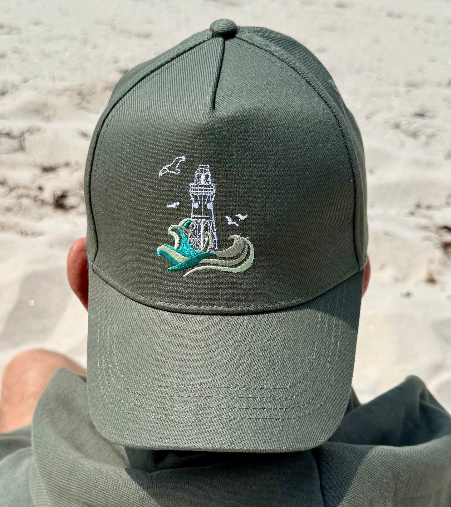 Peninnis Lighthouse Embroidered Cap - Khaki