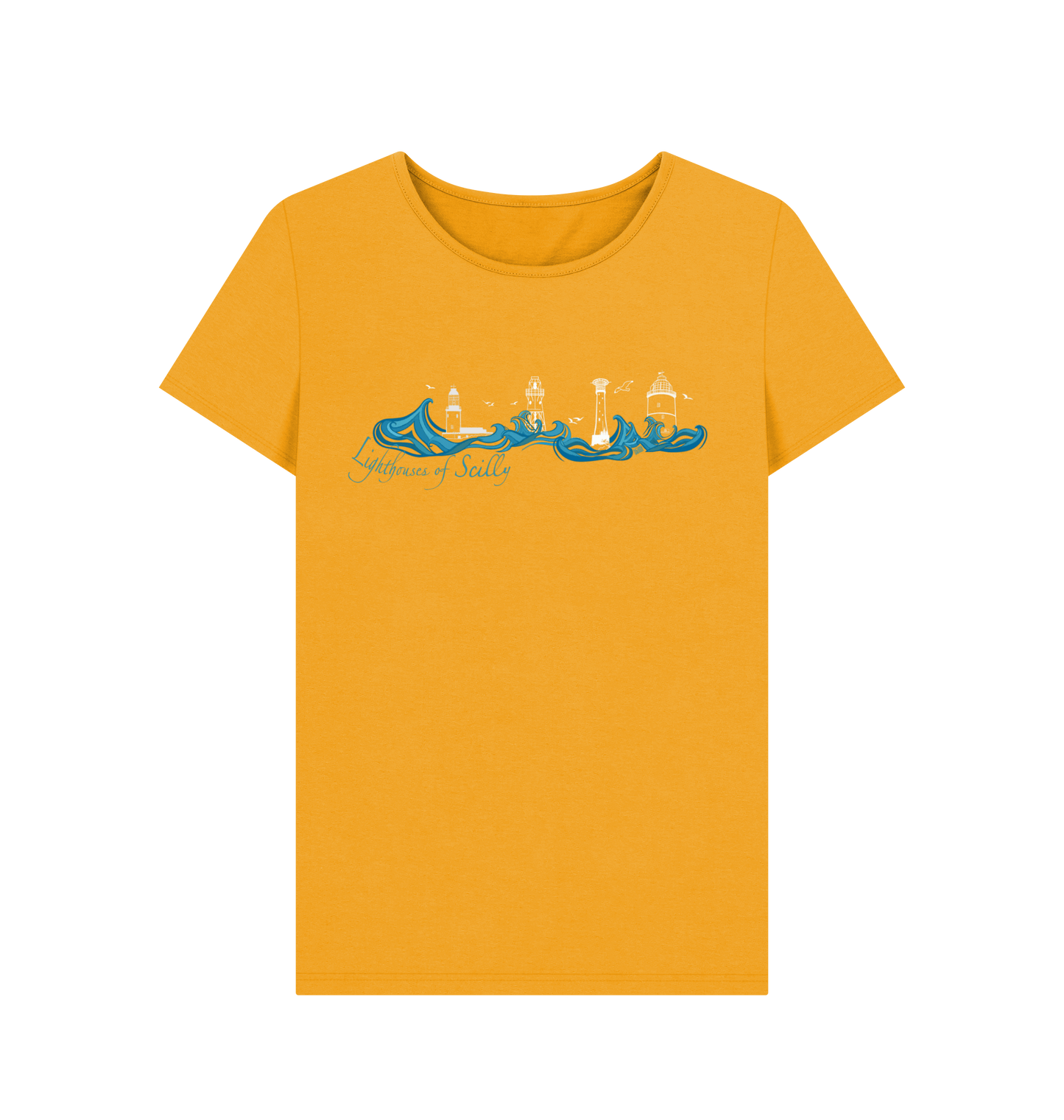 Mustard Printed T-shirt Front