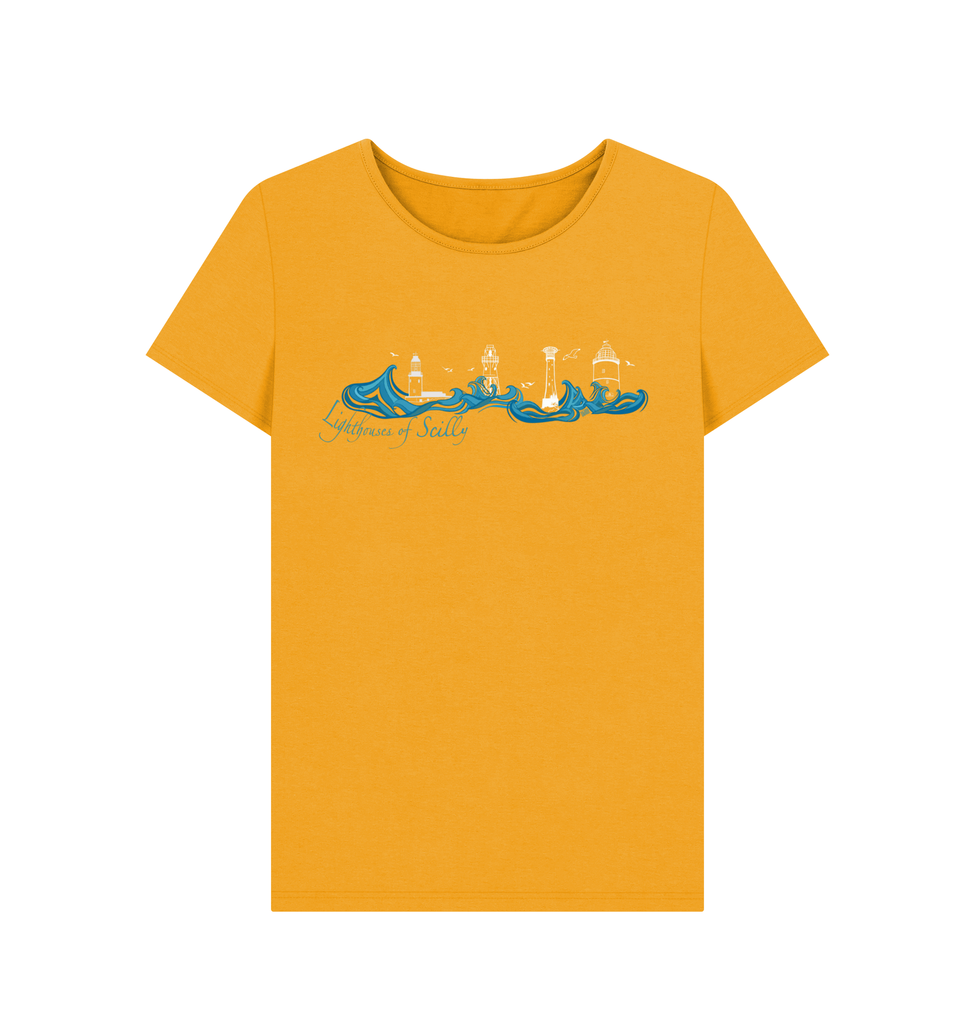 Mustard Printed T-shirt Front
