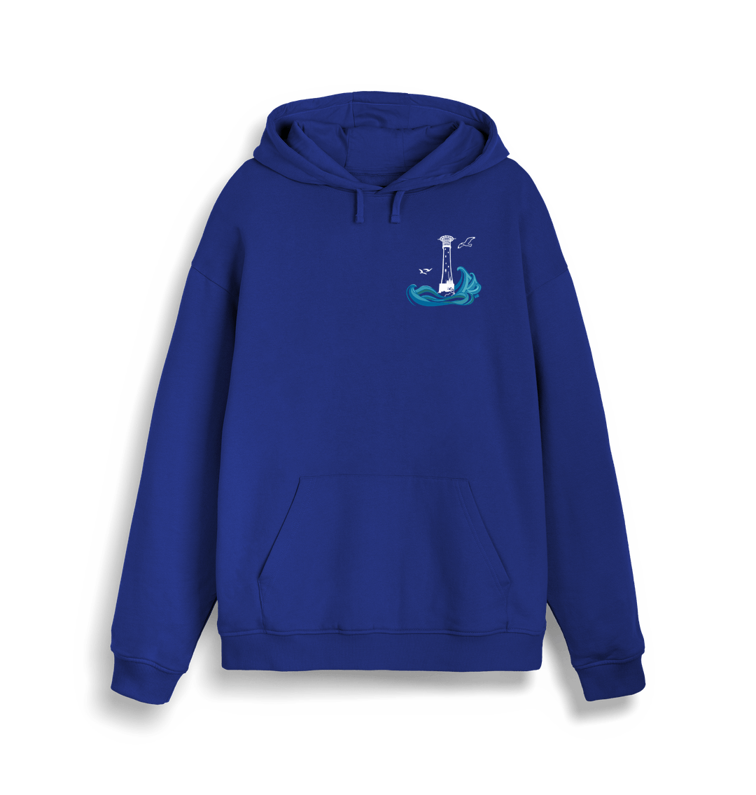 Worker Blue Bishop Rock Unisex Kangaroo Pocket Hoodie (plain back)