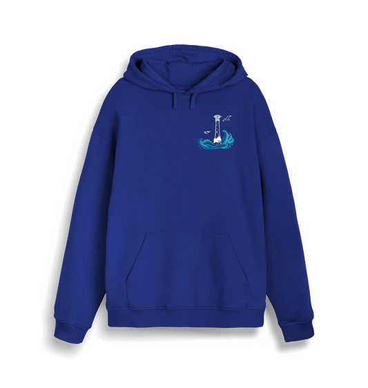 Worker Blue Bishop Rock Unisex Kangaroo Pocket Hoodie (plain back)