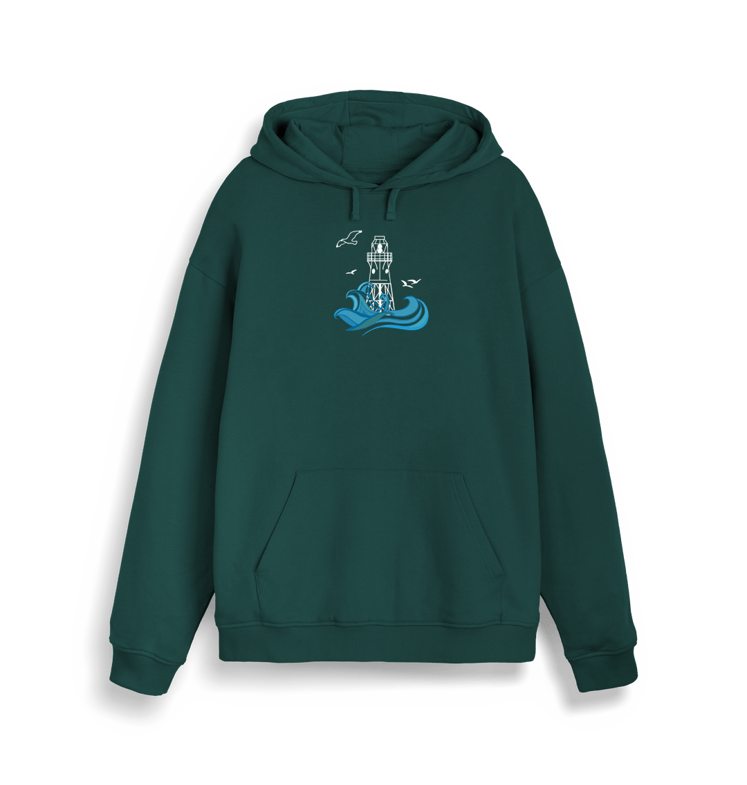 Glazed Green Peninnis Unisex Kangaroo Pocket Hoodie (plain back)