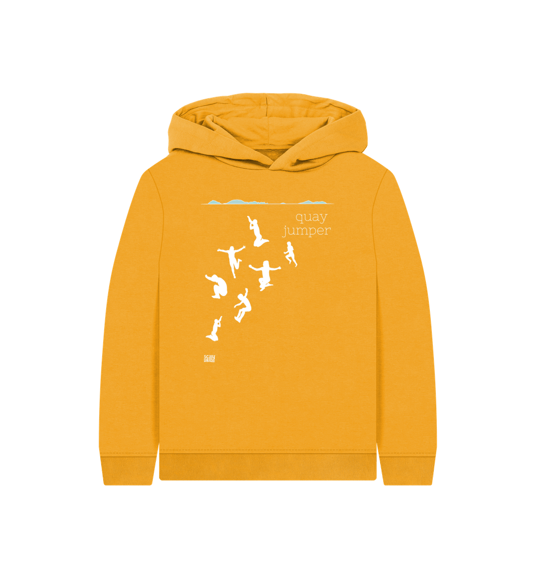 Mustard Printed Kids Hoodie