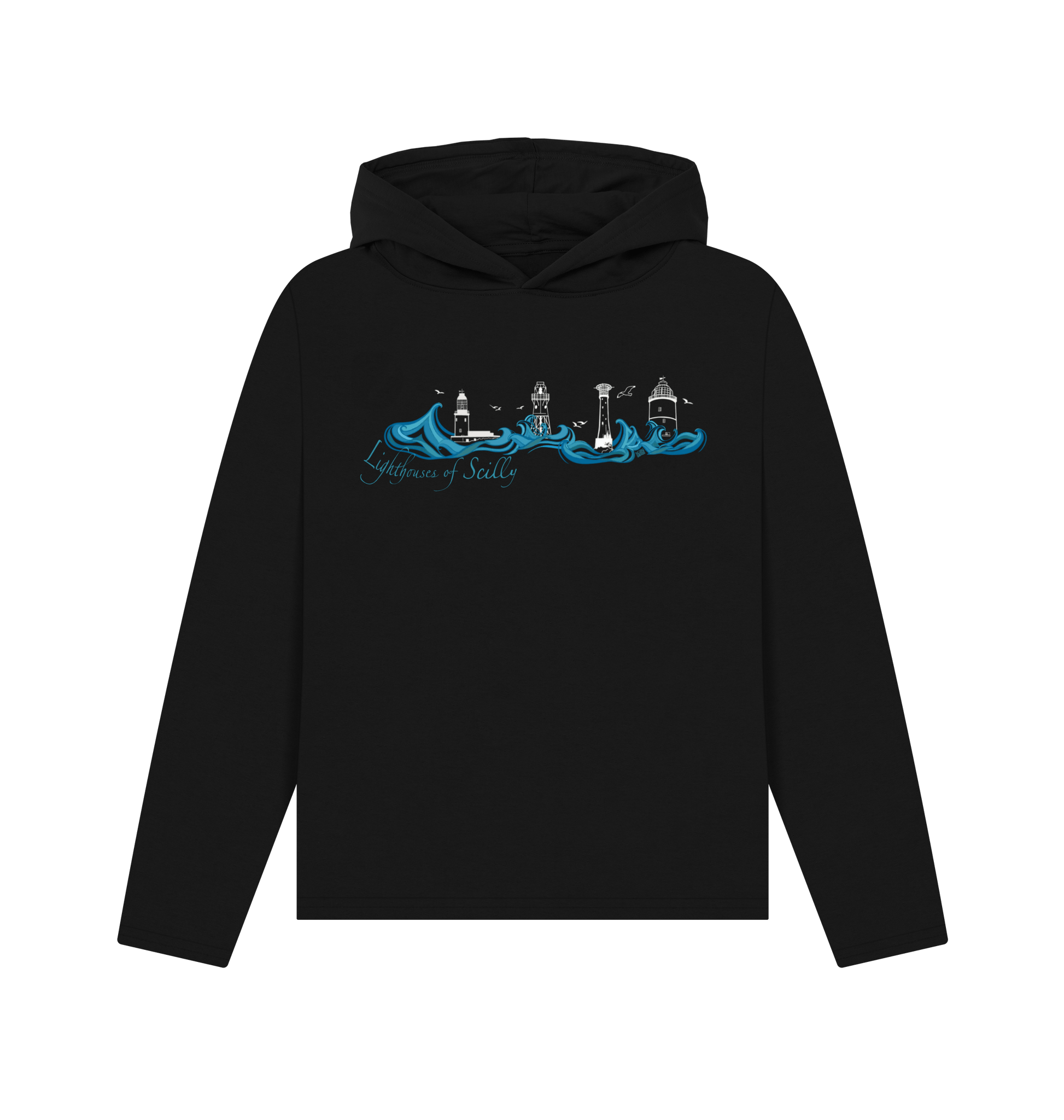 Black Recycled Hoody Front