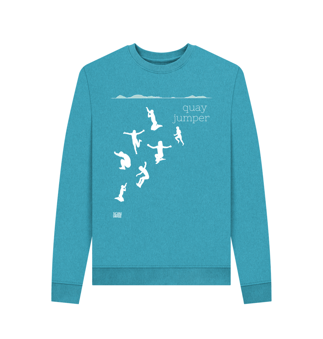 Ocean Blue Recycled Printed Sweater