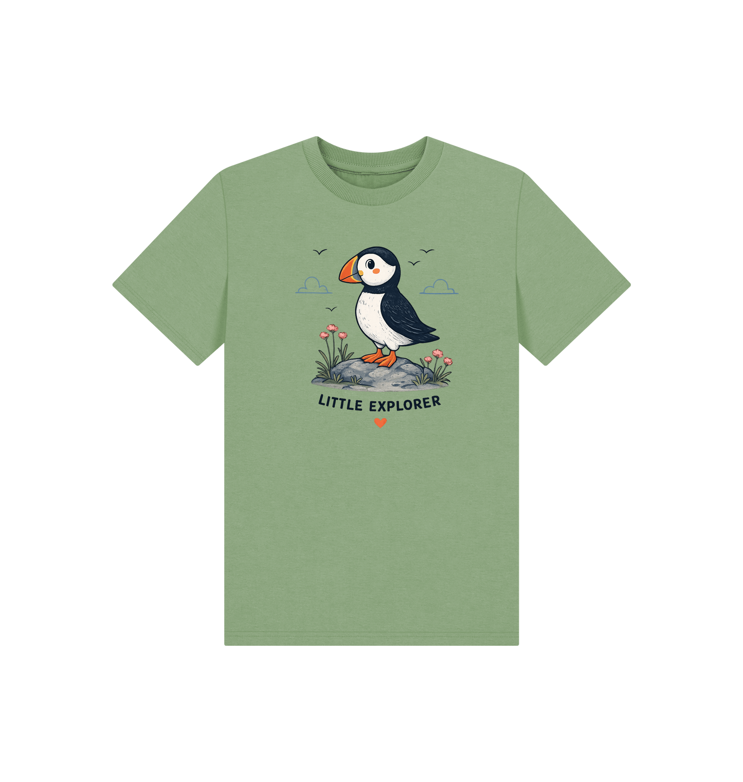 Sage Printed Kids T-Shirt Front