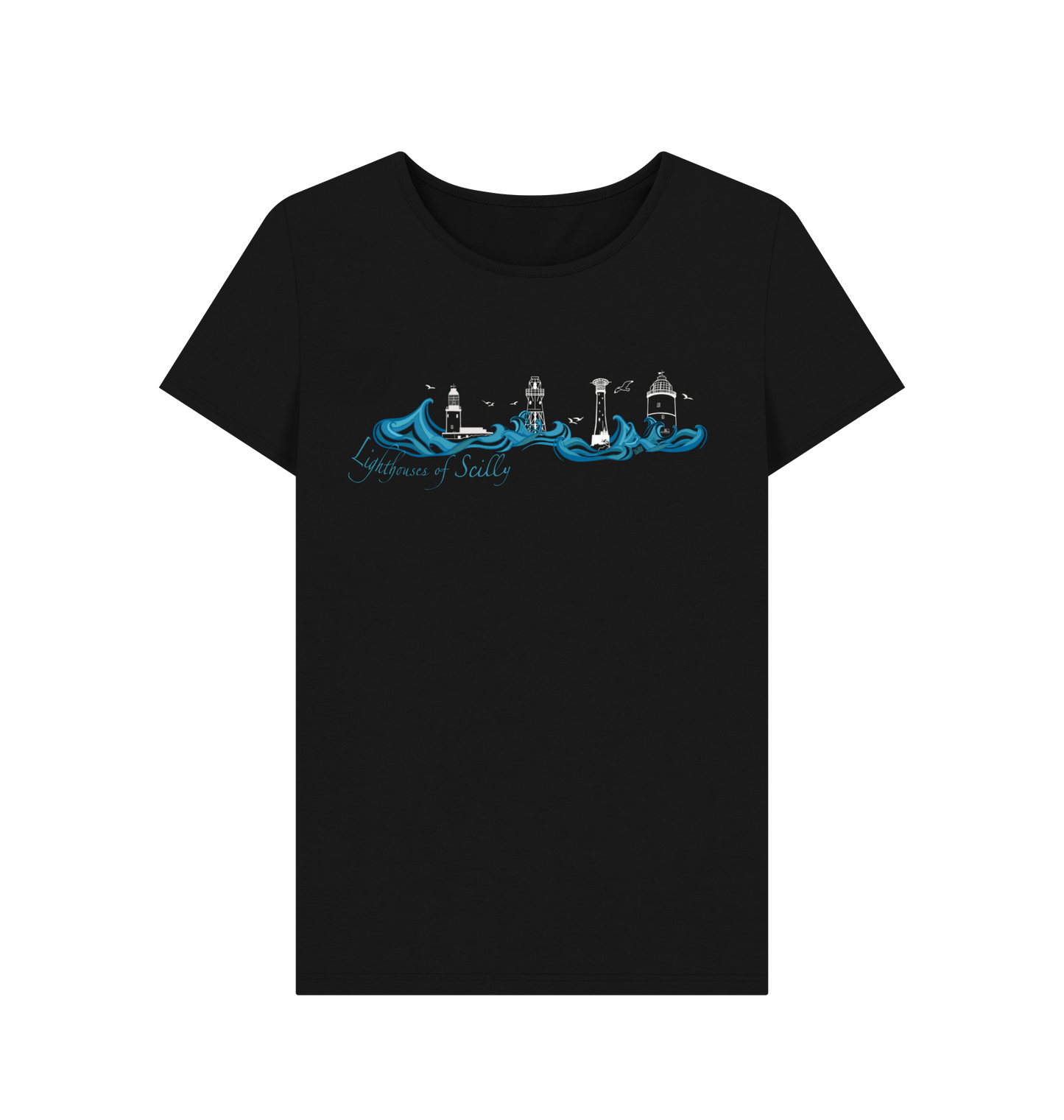Black Printed T-shirt Front