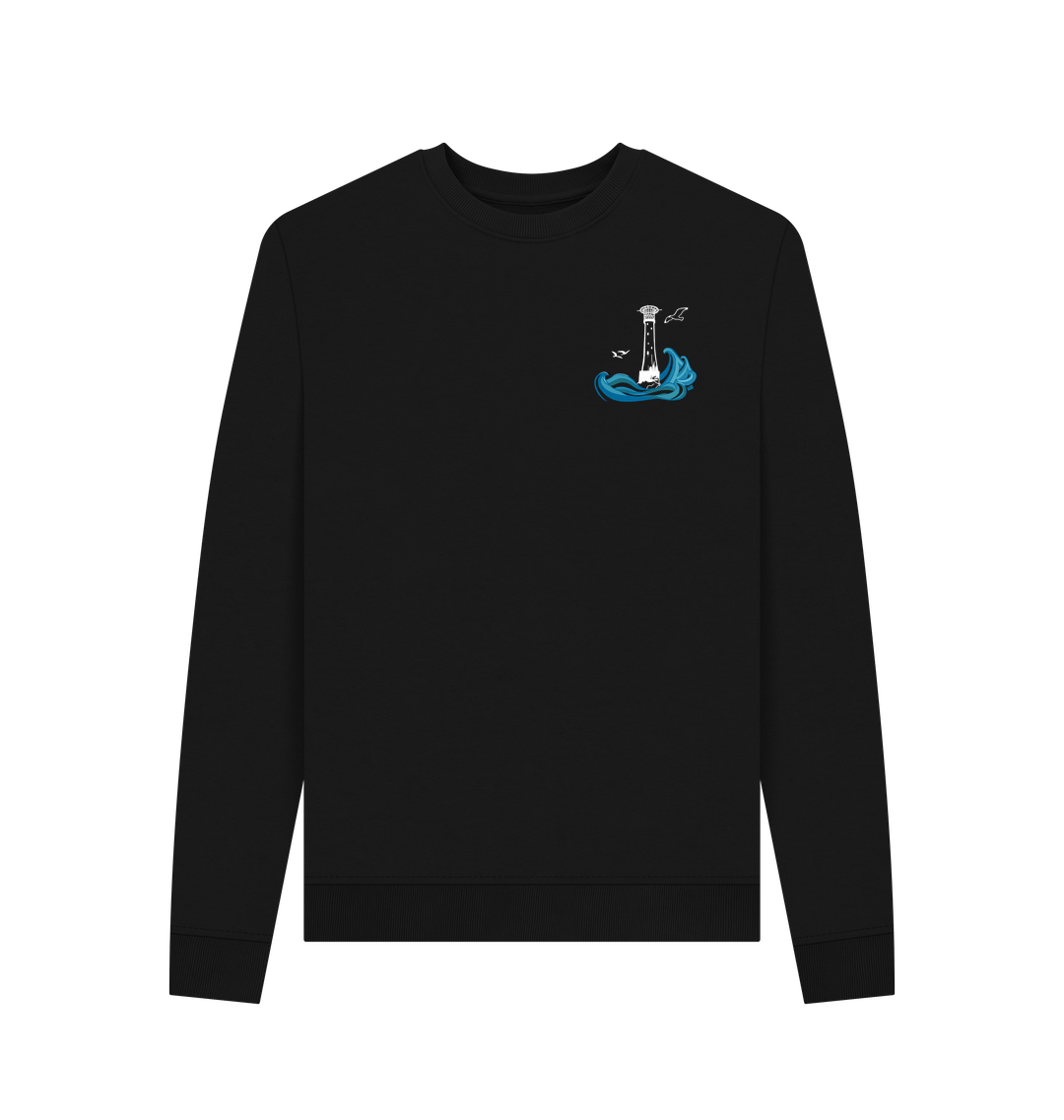 Black Recycled Printed Sweater