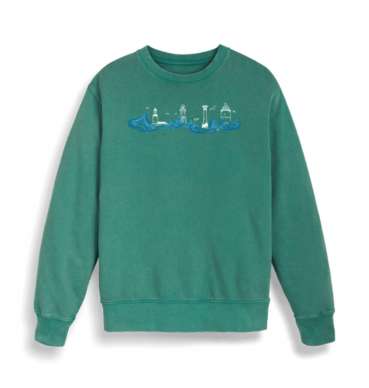 Garment Dyed Hydro Lighthouses of Scilly Unisex Sweater (without text)