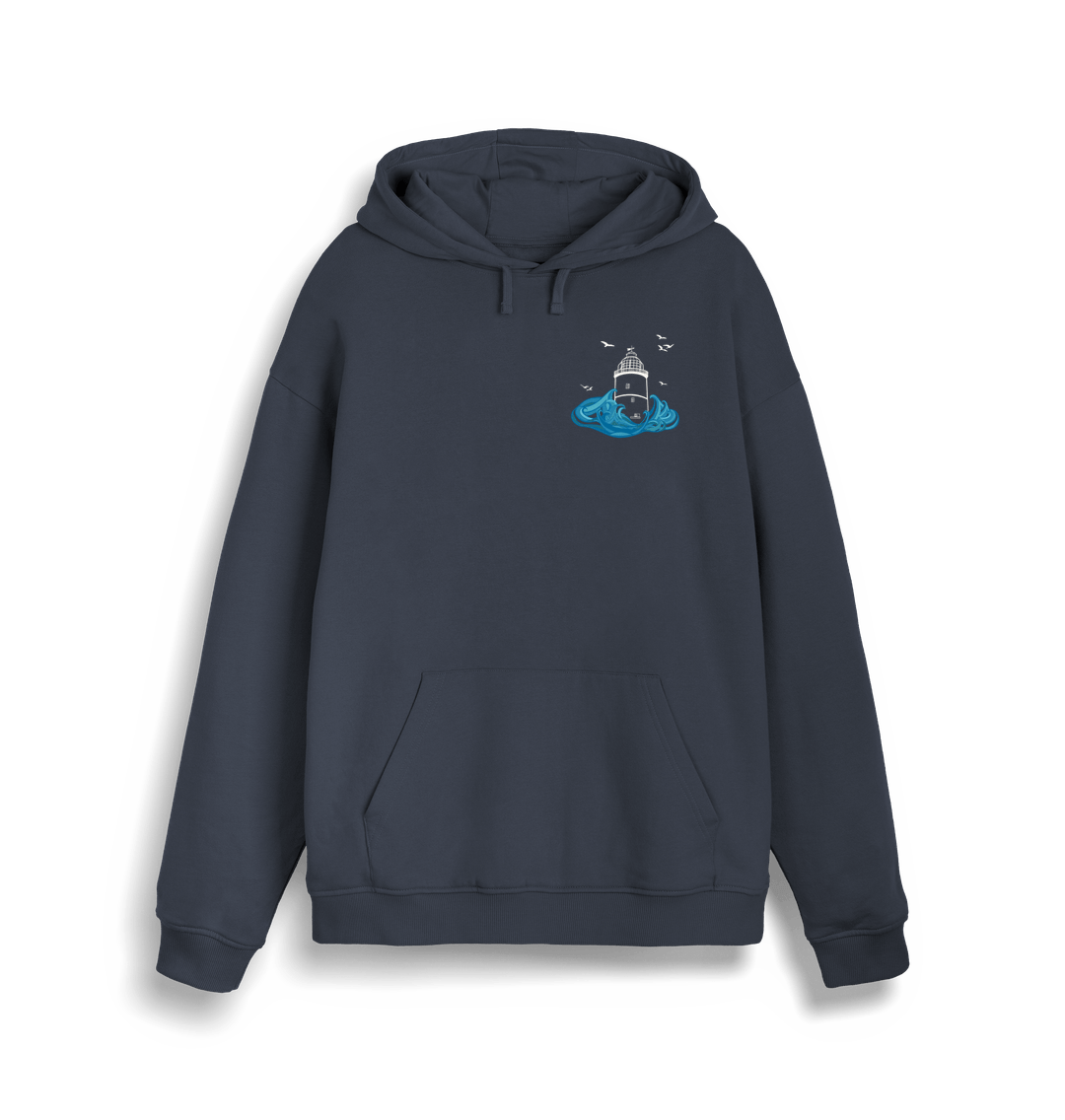 India Ink Grey St Agnes Unisex Kangaroo Pocket Hoodie (plain back)