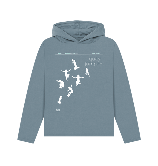 Stone Blue Printed Hoody