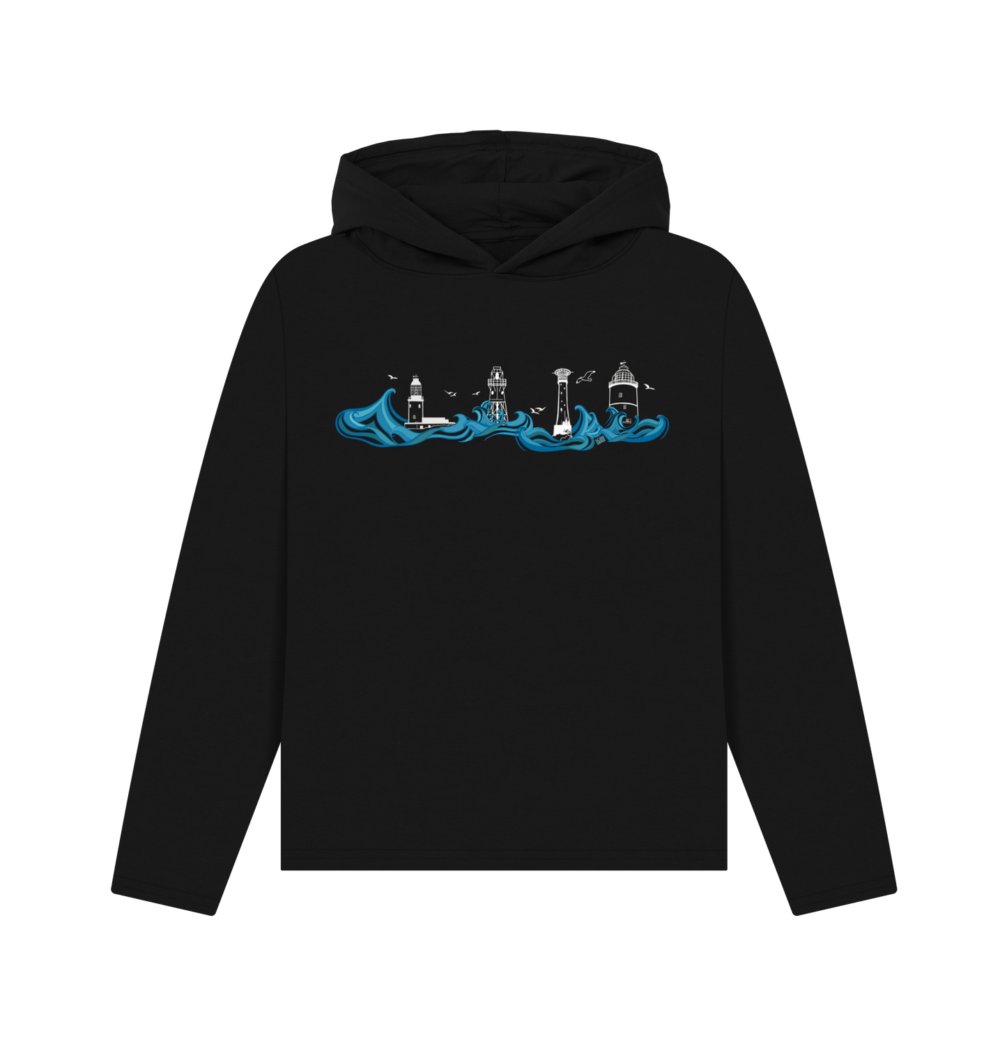 Black Recycled Hoody Front