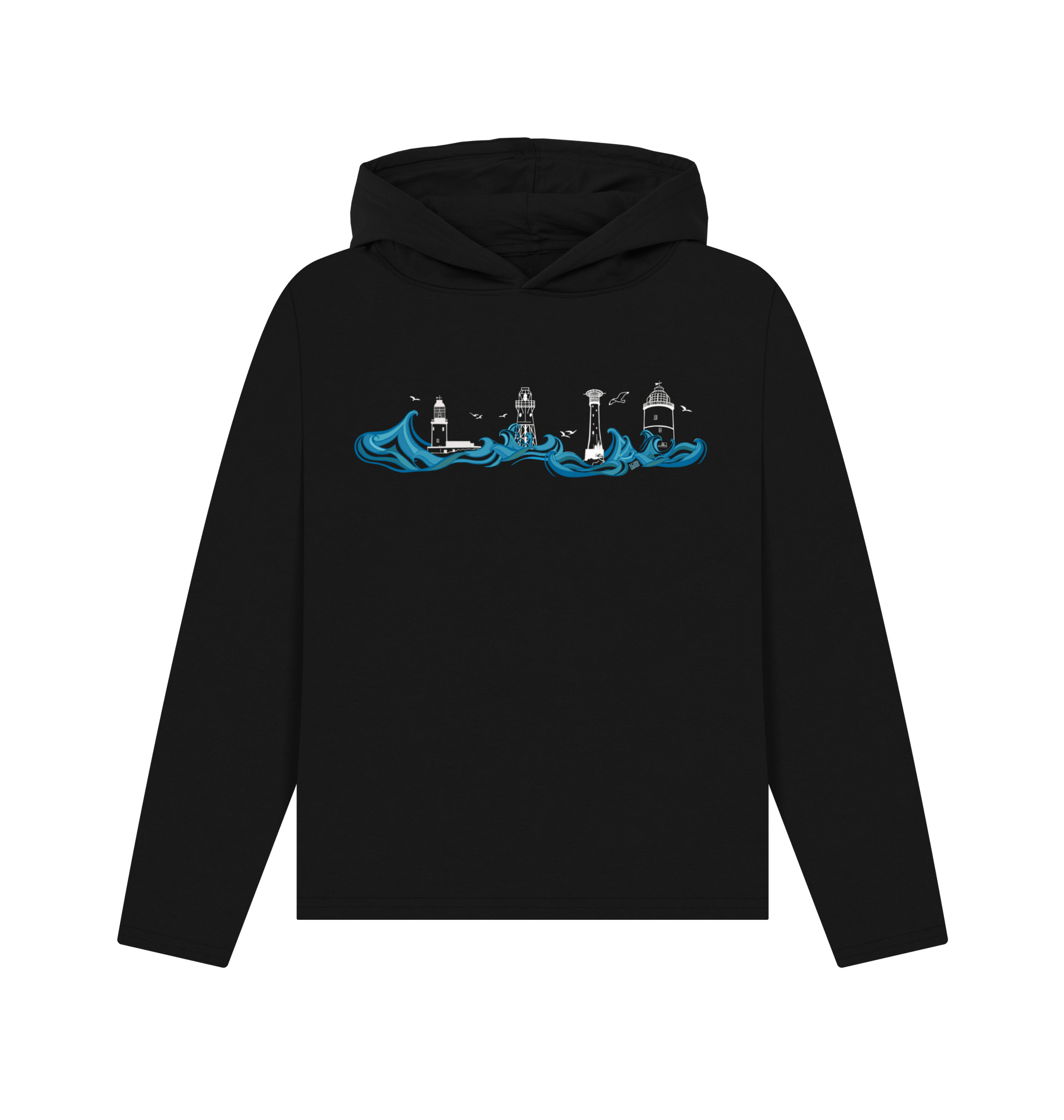 Black Recycled Hoody Front