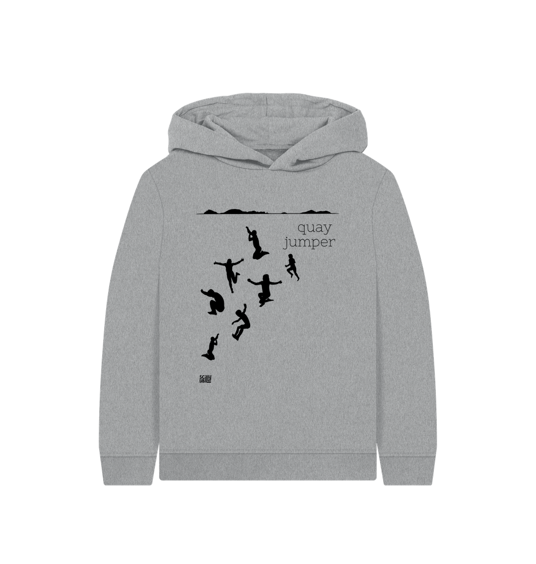 Athletic Grey Printed Kids Hoodie